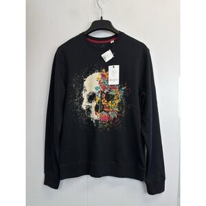 NEW Robert Graham Split Skull Mens Size S T-shirt Pullover Sweatshirt $148‎